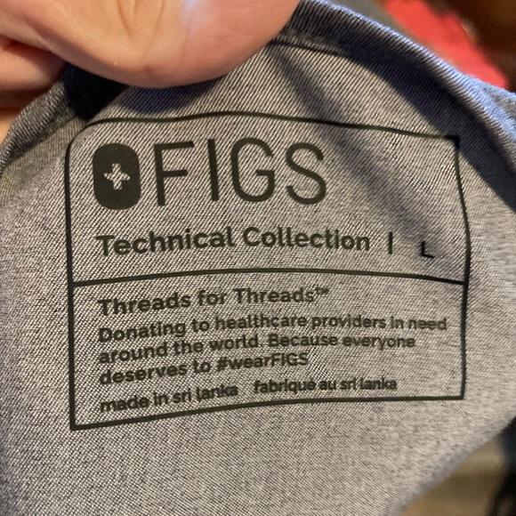 Women’s Figs Catarina Scrub Top. Graphite Gray technical collection L - Picture 5 of 7